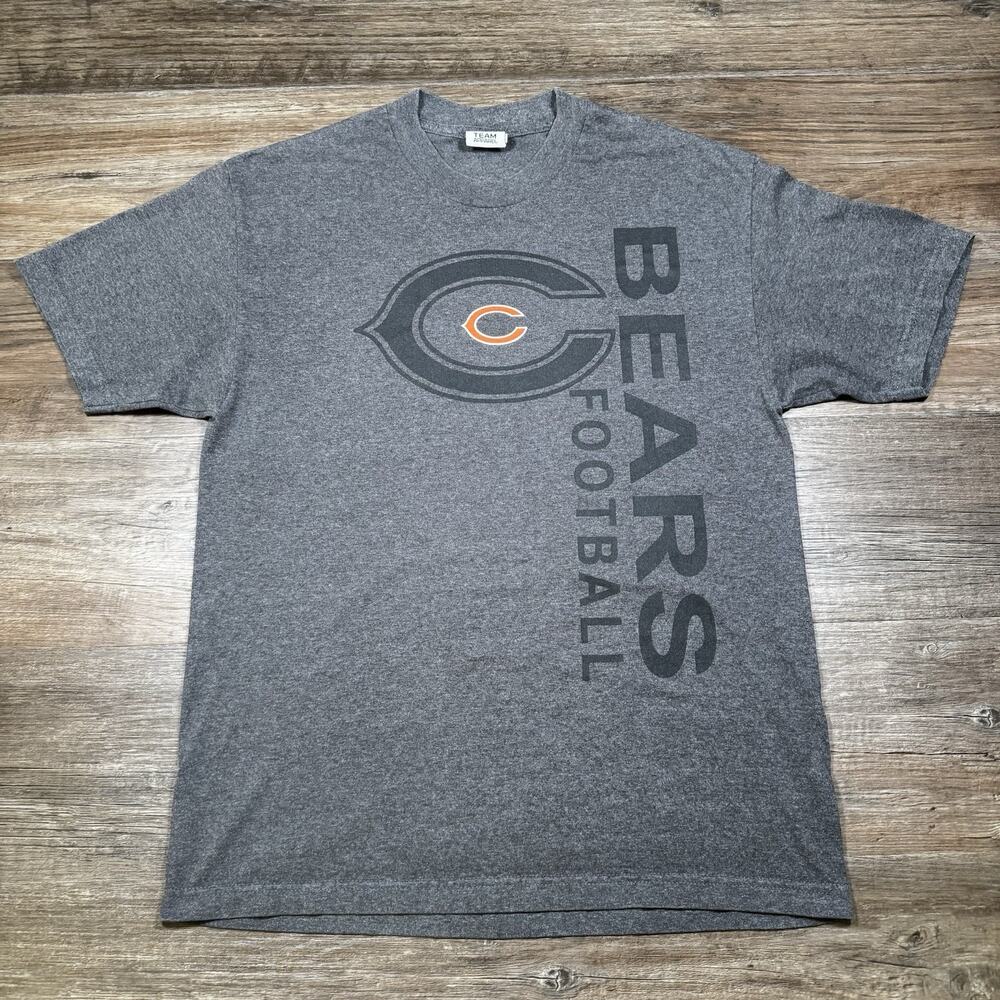 Chicago Bears NFL Team Apparel Men’s Gray Graphic T-Shirt Football Logo Tee